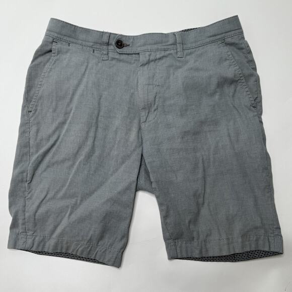 Ted Baker London Chino Shorts Mens 31R Casual Lightweight Gray Work Stretch - Picture 1 of 11